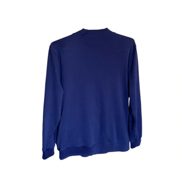 Alfred Dunner Blue Textured Pattern Full Zip Up Jacket Women’s Size 10 - Picture 4 of 12